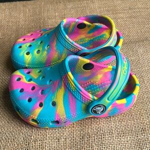 Toddler Crocs Tie Dye size 7